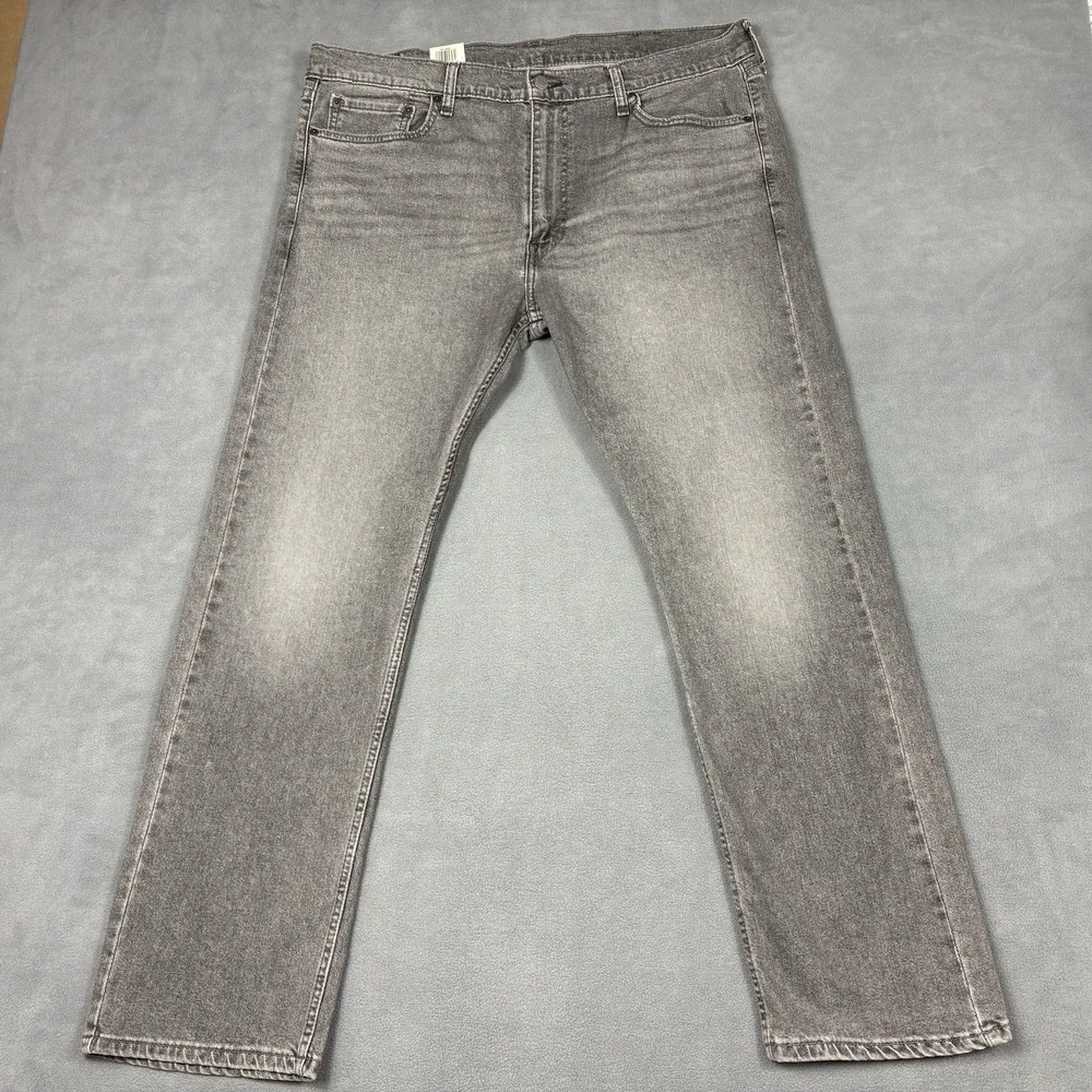NEW Levi's 513 Slim Straight Jeans Men's Size 38x30 Gray Stretch Denim